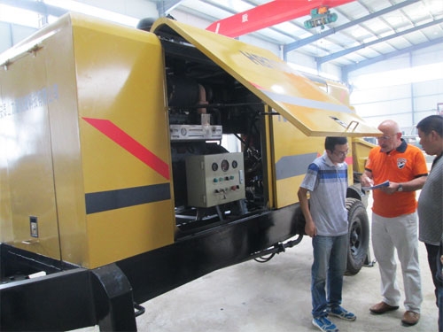 外商考察混凝土泵，成功訂購！